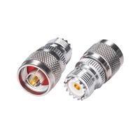 2pcs N Type Male To SO239 PL-259 Female Adapter RF Coaxial Adapter Copper Connector