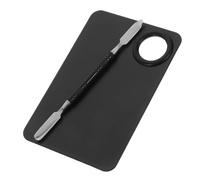 2pcs Nail Art Palette Double Ended Mixing Rod Black Stainless Steel