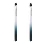 2pcs Nail Clean Up Brushes, French Tip Detail Remover Manicure Brush with Round & Flat Head Pen Painting Tools for Nail Art Design & Polish Mistake Cleaning