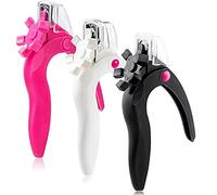 2PCS Nail Clipper Acrylic Nail Cutter Stainless Steel Nail Tips Cutter Gel False Nail Trimmer Fake Nail Clipper Adjustable Nail Art Manicure Tools，Black+Red