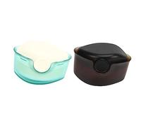 2pcs Nail Dust Remover Brush, Nail Dust Cleaner Brush Set, Makeup Foundation Brush with Ergonomic Handle, Soft Synthetic Fiber Brush Hair for Nail Salon, Home, Powder Rooms, Black