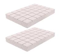 2pcs Nail Grinding Board Volcanic Rock with Deep Grooves PET | Light Grey Surface, Multi Directional Texture, for Chinchilla and Ferret Homes, Compact Small Apartment Use
