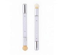 2Pcs Nail Stamping Plate Set Silicone Sponge Brush Flower Polish Transfer Stencils Geometry Template Double-Sided Head Stamper Drawing Pen DIY Nail Art Tool,Nail Polish Accessories