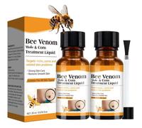 2PCS Natural Bee Venom Mole Remover,Fast-Acting Skin Mole Remover for Face,Hands,Feet,Body, Bee Venom Mole & Corn Freeze Treatment Liquid with 2% Salicylic Acid, Fall Away Quickly, Painless and Safe