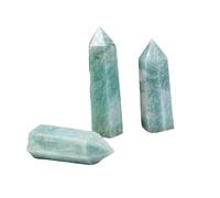2pcs Natural Crystal Pillar - Single Pointed Hexagonal Prism Raw Stone Ornament(Tianhe Stone Pillar,5-6cm)