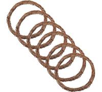2PCS Natural Grapevine Wreath,Spring Wreath for Front Door,Rattan Making Supplies for DIY Autumn Christmas Crafting,Easter Christmas Halloween Wreath Wedding Party Decor (6PC, 30CM)
