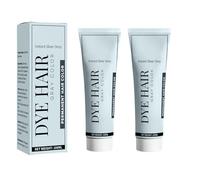 2PCS Natural Grey Hair Dye Cream, Unisex Light Gray Silver Hair Dye, Instant Non-Damaging Dye For All Hairs Types