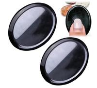 2Pcs Natural Obsidian Worry Stone for Adults,Anxiety & Stress Relief,Meditation,Hand-Polished Oval Palm & Thumb Stone,Spiritual Crystal Gift for Women,Men,Calming Energy Balancing