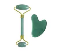 2pcs Natural Rose Quartz Obsidian Jade Roller Gua Sha Stone Set Amethyst Scraper Facial Lifting Skin Care Tools