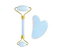 2pcs Natural Rose Quartz Obsidian Jade Roller Gua Sha Stone Set Amethyst Scraper Facial Lifting Skin Care Tools