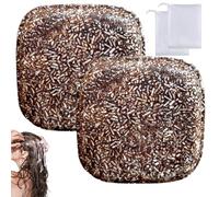 2Pcs Natural Shampoo Bar, Traditional Amino Acid Brown Shampoo Bar Soap with 2 Foaming Net, Calming & Strengthens Hair for Women and Mens, 4Pcs/Set Soap for Hair