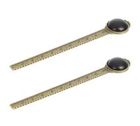 2pcs Natural Stone Book Marker Alloy Crystal Stone Bookmarks Golden