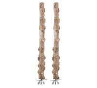 2pcs Natural Wooden Parrot Perch Stand 20cm Thick Cylindrical