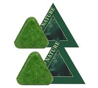 2PCS Nature Triangle Shampoo Bar,Nature Green Soap Shampoo with Gentle Cleansing, Strengthens Hair for Women and Men,Plant-Based Solid ShampooBar Improve Frizziness Hair