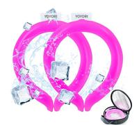 2PCS Neck Cooling Tube,Neck Cooling Wraps,Reusable Ice Neck Cool Wearable Body Cooling Products for Summer Heat (Pink*2)