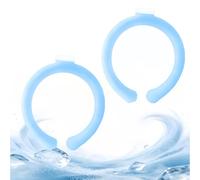 2Pcs Neck Cooling Tube,Reusable Ice Cooling Neck Ring for Hot (Blue)