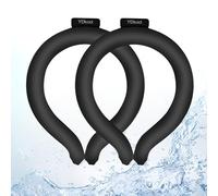 2PCS Neck CoolingTubes, Wearable Body Cooling Products for Outdoor Indoor, Reusable for Outdoor Activities, Hot Weather Relief, Summer, Freeze Below 64°F (Black*2)
