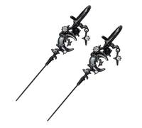2PCS Needle Earrings for Women, Myth Of The Moon Ear Hook Earrings, Helix Hook Design, Inspired Dark Fairy Jewelry for EDM Parties, Music Festivals, Witch Dark Elf Cosplay Halloween & Y2K Gothic Looks
