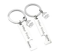 2PCS New Home Keyring Couple Gifts, Personalized Keychain Set for Housewarming, First Home 2024 Key Rings, Moving In Gift for Couples,New Homeowner Keychain, Custom House Key Ring,Unique New Home Gift