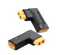 2Pcs New Upgraded XT60 Connector XT60 Male to XT60 Female Connector Wireless Adapter for RC LiPo FPV NiHM Battery ESC etc XT60 Port Conversion (Right Angle)
