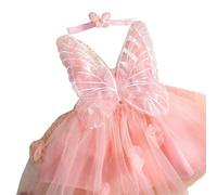 2Pcs Newborns Photography Costume Set Including Large Butterfly Tulle Dress & Matching Hairband Elastic Headwear Props