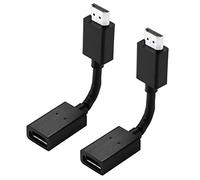 2PCS Nickel Plated HDMI Male to Female Adapter Adjustable Connector Supports 3D 1080P HDMI Extender for Fire TV Stick, Roku Stick, Google Chromecast, Xbox, PS4, PS3.