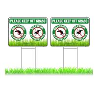 2PCS No Dog Fouling Signs, No Dogs Allowed Sign with Metal Stakes, Dog Signs for Gates, Garden and Lawn, 30x20cm/11.8x7.9in Waterproof Outdoor Sign for Yard and Community Areas