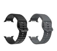 2PCS No Gap Silicone Soft Watchband Fit for Samsung Galaxy Watch 8 40mm 44mm/Watch 8 classic 47mm(Wave-I,Watch 8 44mm)