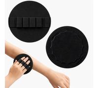 2PCs No-Pain Exfoliating Bath Scrubber Pads with Secure Elastic Loops, Gentle Body Scrub, Gently removes dead skin and unclogs pores for smooth skin (A + B)