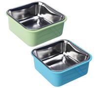 2PCS No Spill Dog Crate Bowls - Hanging Food & Water Bowl Set for Pets, Detachable & Easy Clean, Fits Dog/Cat Cages (BPA Free)