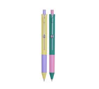 2Pcs Noise Frees Retractable Gel Pen Fast Dry Inks Not Smudges Writing Comfortable Handle for Students Professional Writing Clicks