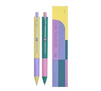 2Pcs Noise Frees Retractable Gel Pen Fast Dry Inks Not Smudges Writing Comfortable Handle for Students Professional Writing Clicks