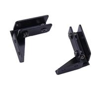 2Pcs Non-Perforated Glass Door Hinge Display Cabinet Glass Cabinet Hinge Side(Silver)