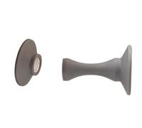 2pcs Non-Punch Silicone Door Stopper Touch Ground Absorption Plug Anti-Bump Mute Magnetic Holder Resistance Stop for Homes,Offices(C Grey)