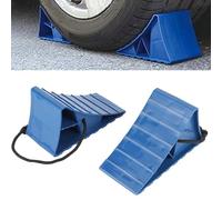 2pcs Non-Slip Automotive Wheel Chocks, Tire Stopper Blocks with Handle Rope for Daily Parking, Car Maintenance, Vehicle Fixation