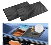 2Pcs Non Slip Car Dashboard Mat,27 x 15cm Non-Slip Car Magic Dash Pads,Anti-Slide Fixate Sticky Mat,Heat Resistant Adhesive Dashboard Grip Mats for Phones Glasses Keys,Anti Slip Car Phone Holder