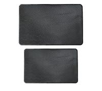 2PCS Non Slip Car Dashboard Mat,Non-Slip Sticky Gel Car Dirt Mats,PU Magic Cars Pad,Multi-functional Heat-resistant Fixing Pad,For Mobile Phones Sunglasses Keys(27x15cm/19x12cm)