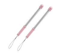 2Pcs Non-Slip Handle Ropeless Battle Ropes Portable Ergonomic Grip Cordless Arm Exerciser Quiet Adjustable Arm Wrestling Trainer(Pink)