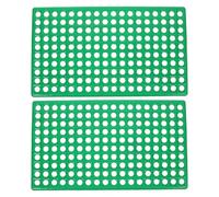 2Pcs Non-Slip Plastic Rabbit Cage Mats with Round Holes, 30X50Cm Bunny Foot Pads for Small Animal Cage Flooring, Suitable for Hamsters, Chinchillas, and Rabbits