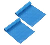 2PCS Non Slip Pool Ladder Mat, Rubber 60x24x0.1cm Pool Stairs Pad Protective Stair Mat for Floor Liners Accessories