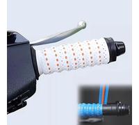2PCS Non-slip Soft Silicone Grip Tape for Motorcycle Handlebars, Wrap-Around Motorcycle & Dirt Bike Grips with Air Vent Holes, for Bike, Motorcycle, Scooters, E-Bikes, and Dirt Bike (C)