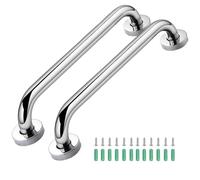 2Pcs Non-Slip Staircase Handrail, 43.5cm Stainless Steel Outdoor Handrail, Stair Handrails for Elderly Outdoor Indoor Stairs Steps, Handrail Brackets Staircases Exterior Railing Hand Rails, 17 Inch