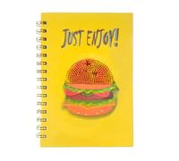 2Pcs Novelty Notebook 160 Page Wide Ruled Twin-Wire Binding Journal Wirebound Notepads 8x6Inch for Student Writing Time Management