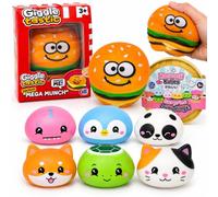 2PCs Novelty Squishy Toys Set - Random Kutie Surprise Dumpling 8.5CM with Slow Rising Mega Munch Burger Squishy 8CM, Animal Dumpling Squeeze Toys, Cute Anti Anxiety Toys for Kids