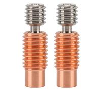 2Pcs Nozzle Throat Heat Break Heatbreak Tube Threaded 3D Printer Accessory for V6