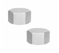 2Pcs NPT3/8 Hex End Cap, 304 Stainless Steel Durable Blanking Caps Female Plumbing Fittings Corrosion Resistant for Gas Line Water Line Tubing Plumbing