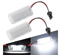 2PCS Number Plate Lights For Ford, CanBus Error Free Waterproof 18PCS 3528 SMD 6500K Xenon White Rear License Plate Lamps for 2008-2009 Ford Focus 5d Mondeo Fiseta