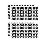 2Pcs Number Stickers 1-100 Waterproof Vinyl Labels | 2 sets of 1-100 waterproof vinyl number stickers for inventory, lockers, storage boxes, tools and outdoor use.