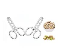 2Pcs Nut Crackers Nuts Pistachio Sheller Opener Kitchen Tools Stainless Steel Nutcracker Multi-Function Walnut Pine Sheller Opener Specialty Gadgets