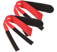 2pcs Nylon Pedal Straps for Exercise Bikes, Adjustable Red Toe Straps | Secure Foot Retention, Bendable Fit, for Gym Class and Fixed Gear Riding